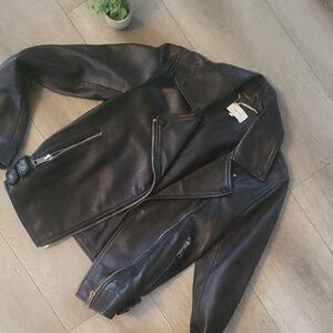 Reiss l Black Leather Jacket l Size 2